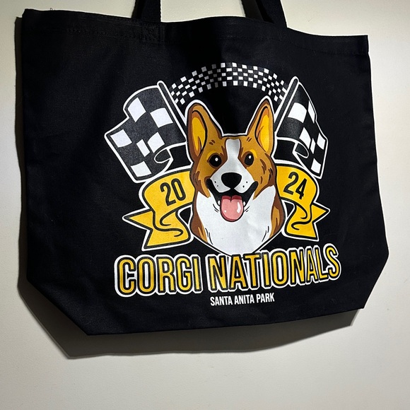 Corgi Nationals Black Tote Bag - Picture 1 of 5